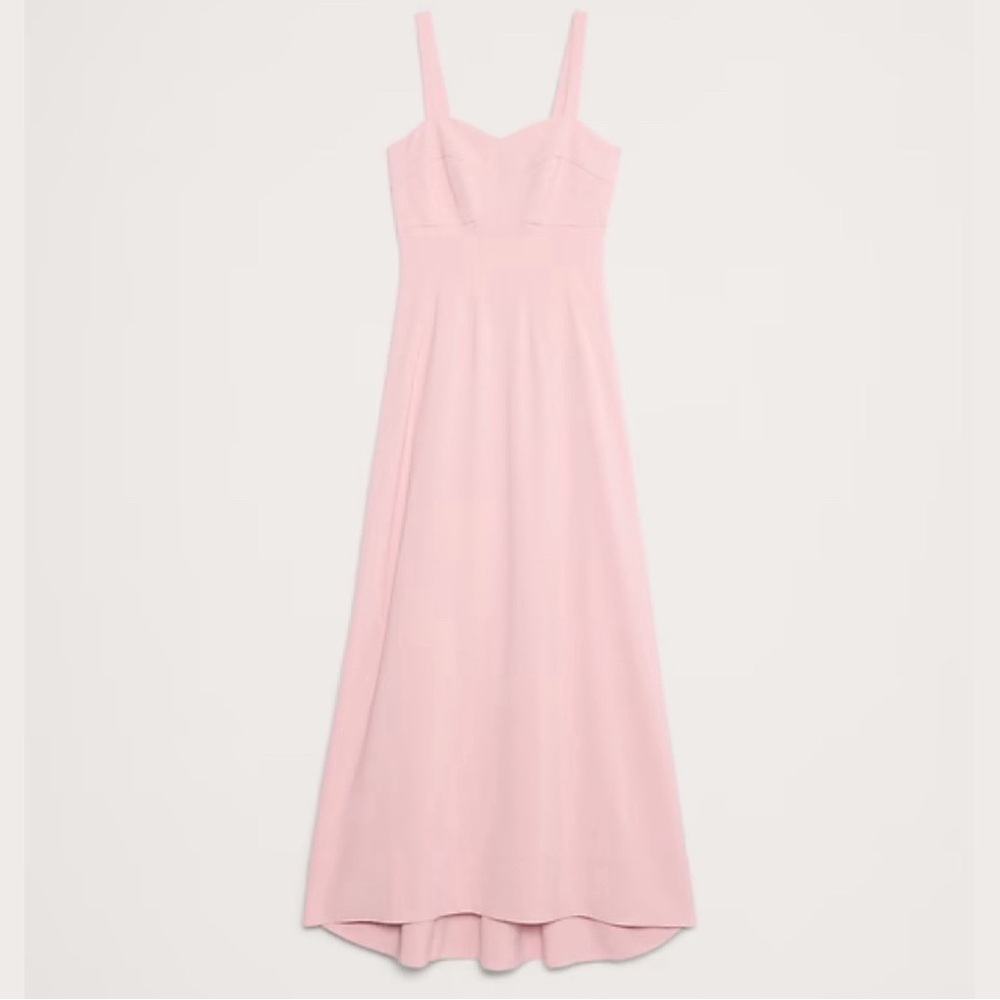 Banana Republic STRETCH-SATEEN SWEETHEART MAXI DRESS, size 0
